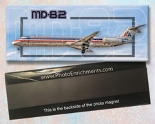 American Airlines McDonnell Douglas MD-82 Handmade 2" x 5" Fridge Magnet PMT1513