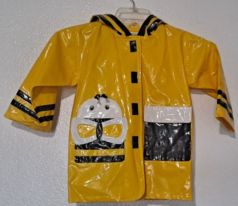 Chaqueta de Lluvia Bumble Bee Slicker Kindergarten Preescolar Talla 4T Amarilla Kidorable Foto 2 de 4