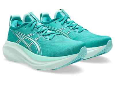 Asics Women Running Shoes GEL-NIMBUS 27 Wave Teal/Illuminate Mint 1012B753.400