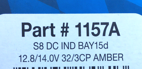 Box of 10 #1157A AMBER PRIME VISION Lamp Auto Bulb Automotive Light Bulbs - Picture 2 of 2
