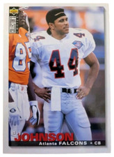 1995 Collector's Choice Football Card #216 D. J. Johnson Atlanta Falcons (D2
