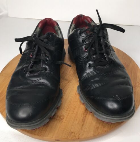 FootJoy Dry Joy Casual Tour Mens Size 10 M Black Leather Golf Shoes 53577 - Picture 3 of 15