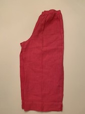 Hot Cotton Marc Ware Pant 100% Linen Size S Hot Pink Made in USA NICE! FAST SHIP