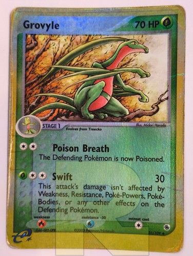 Grovyle ® EX Rubino Zaffiro 31/109 ® Reverse Holo Foil ® Inglese ® Poor - Foto 3 di 4