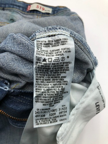 Vintage LEVI'S STRAUSS & CO Herren 519 Slim Fit Jeans Größe W31 L26 - Bild 6 von 9