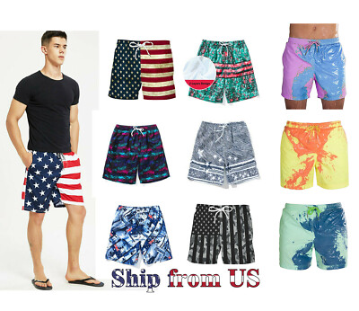 ON SALE!! Men's Summer Swim Trunks Shorts Swimwear Trunks Beach Casual Pants US