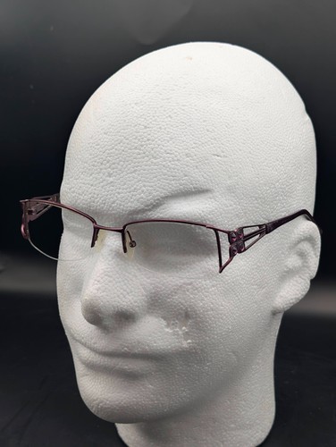 BCBGMAXAZRIA Eyeglass Frames 50 18 125 CV ALLEGRA PLU Metal Half Frame