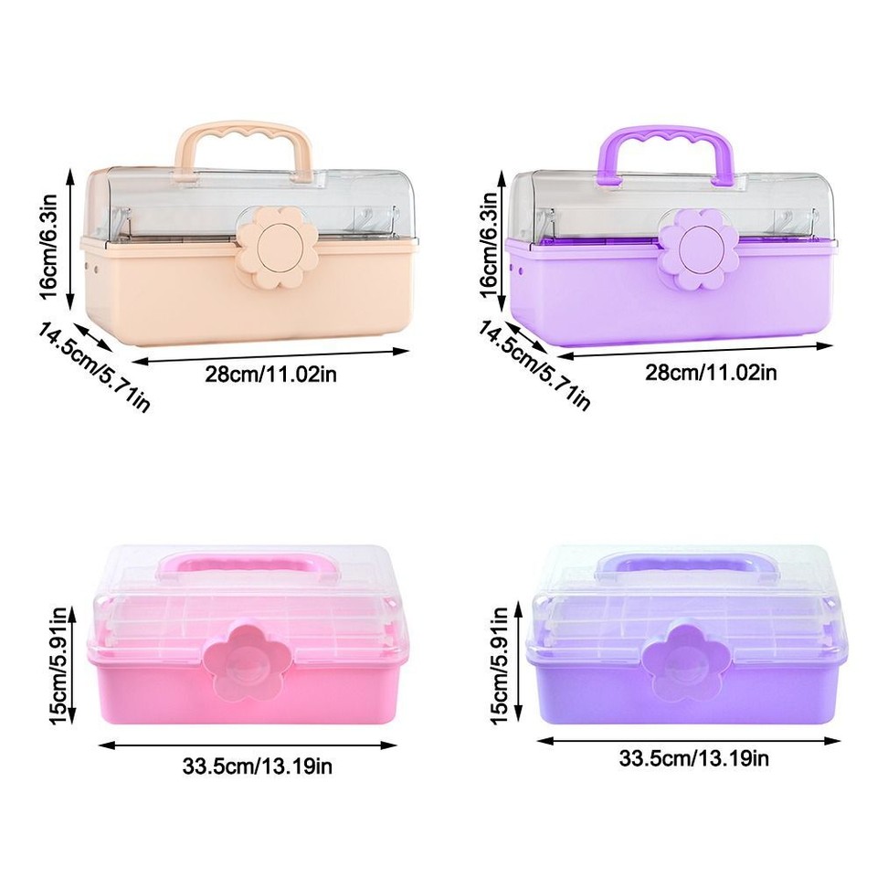 Plastic Hairpin Storage Box Foldable Hair Accessories Organizer