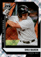 2021  Panini Elite Extra Edition Prime Numbers A #130 Dru Baker /205 Rays