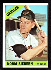 1966 Topps #14 Norm Siebern Baltimore Orioles Baseball Card VG/EX+