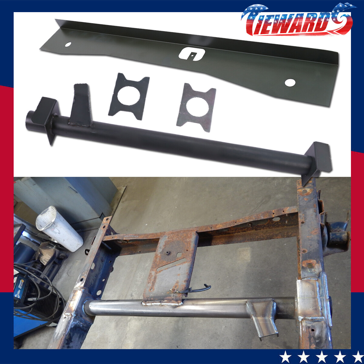 S*O様 【300円オークション】ドロマーハンデス 調整パーツ&2重スリーブ付き Rear Shock & Spare Tire Crossmember For 07-14 Chevy Silverado