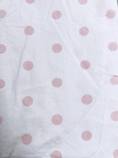 Crate and Barrel Kids Land of Nod Sleep Baby Pink Polka dot Print Crib Sheet