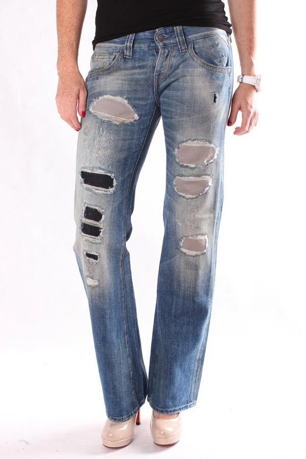NEU DAMEN JEANS REPLAY WV531 300 945 011 SWENFANI, Hellblau, Risse, Denim, Women - Bild 1 von 1