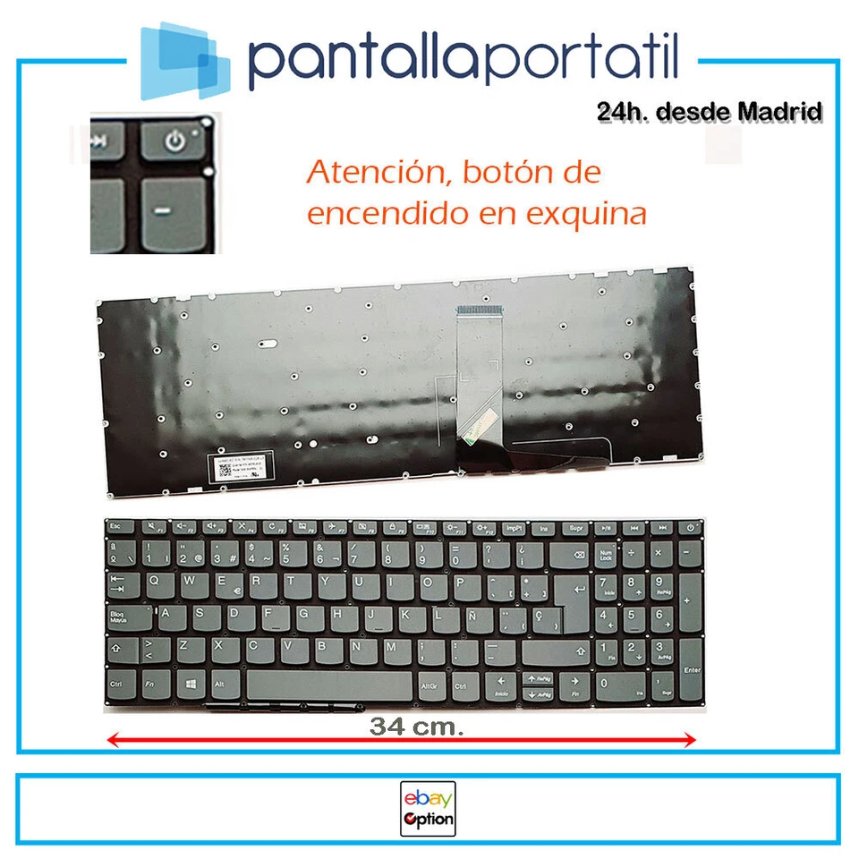 IFINGER Teclado español para Lenovo ideapad V140-15IW V145-15AST V320-17IKB 81AH Con ...
