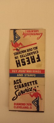 ace cigarette Ace Cigarette Service Cleveland Ohio Bobtail Matchcover Lot 170