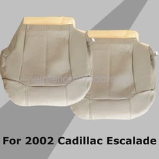 For 2002 Cadillac Escalade Driver & Passenger Leather Bottom Seat Cover TAN