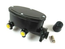 1-18 Aluminum Oval Dual Master Cylinder 916 12 Ports Black B10015bk