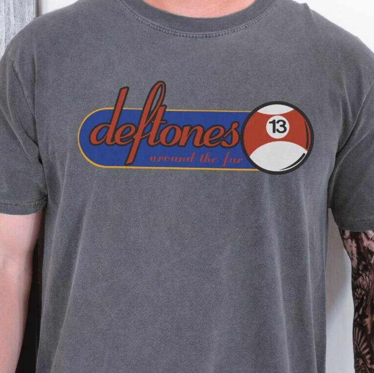 Deftones Around the Fur 13 Ball T-Shirt on Vintage Black Comfort