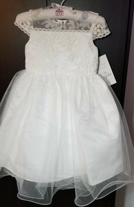 3t white flower girl dress