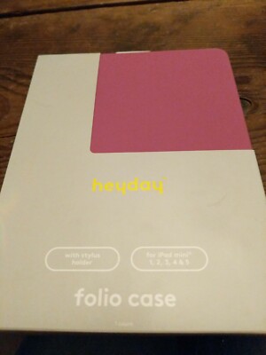 Heyday iPad Mini Folio Case for ipad mini 1, 2 3, 4, 5 raspberry color