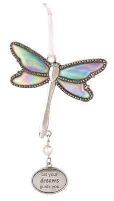 Ganz Dragonfly ''Let your Dreams Guide You'' Car Charm Ornament