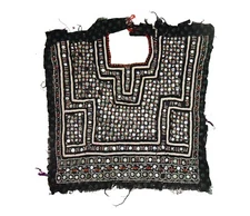 Afghani Banjara Neck Yoke Traditional Hand Embroidery Black Patch Sewing Craft