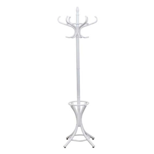 New Bentwood Hat and Coat Stand Hatstand Umbrella Holder Timber White - Picture 1 of 1