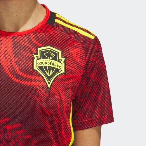 NEW NWT Womens Adidas Seattle Sounders Red Bruce Lee Soccer Jersey $90 Size XL - Picture 5 of 7