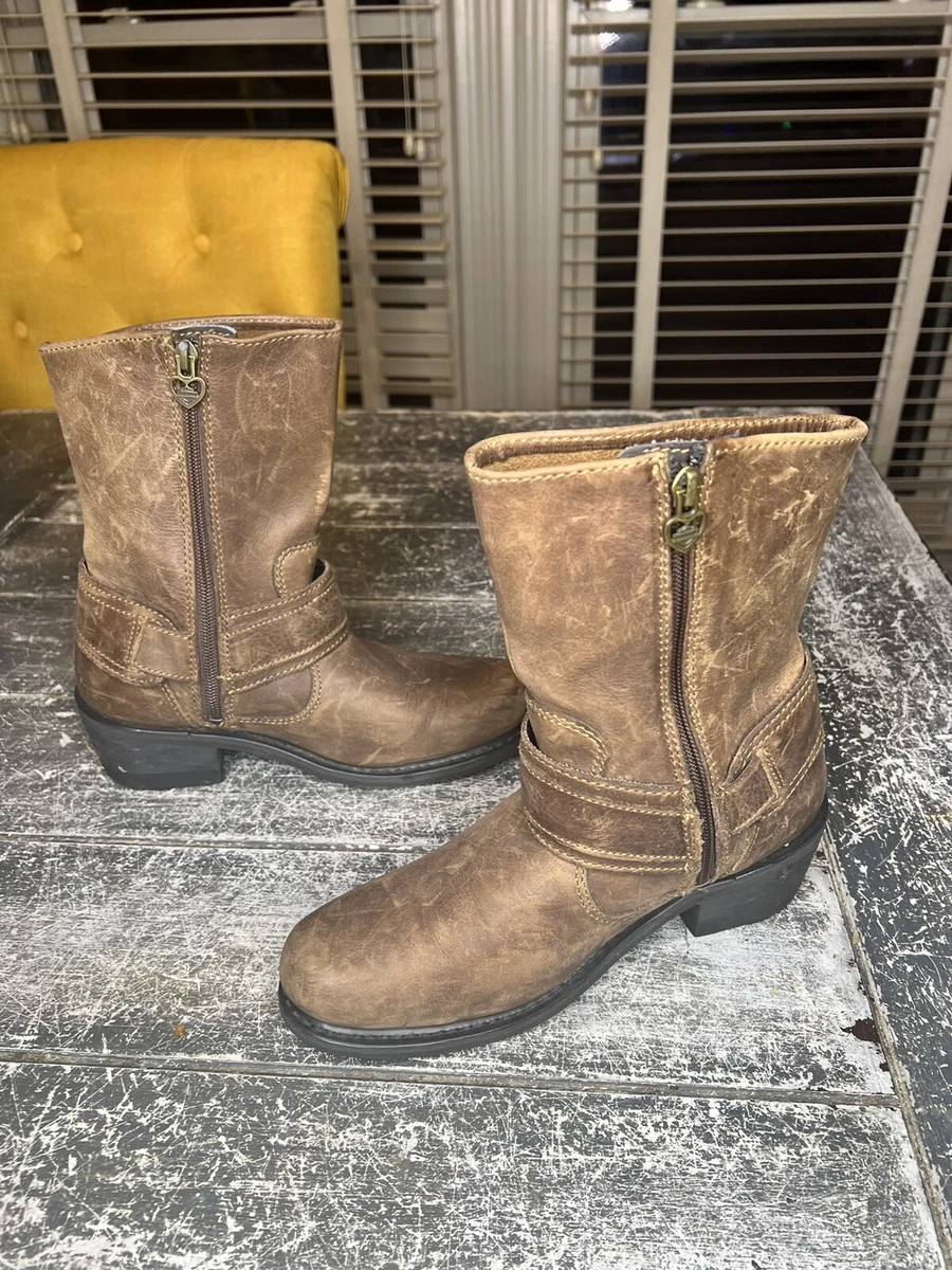 Harley davidson scout boots cheap brown