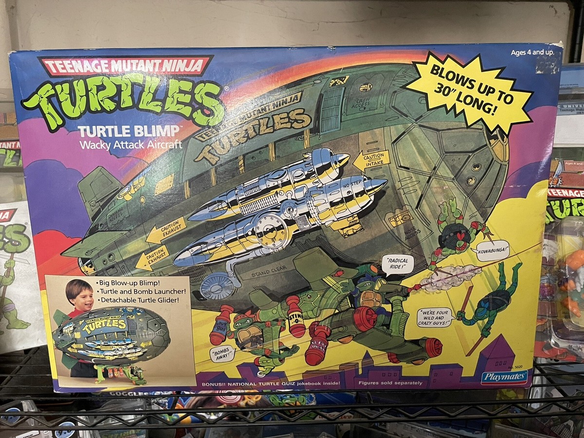 Vintage TMNT Turtle Blimp in Box 1988 Playmates playset great