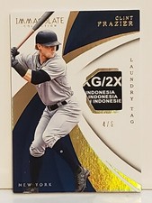 2018 Panini Immaculate #IS-CF Clint Frazier G.U. Laundry Tag 4/6 Baseball Card 