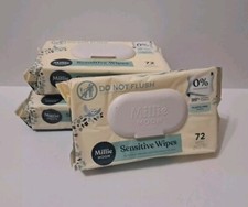 Millie Moon Sensitive 72ct Natural Plant Based Cloth Baby Wipes Vegan 3 Packs 
