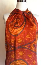 Zandra Rhodes Fabulous Paisley Print Sleeveless Paisley Print Dress Size 8