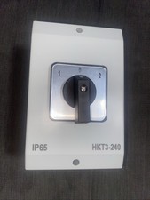 2 Pole 3 Position 40A Rotary Change Over Switch Waterproof Enclosure Isolator