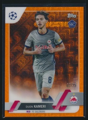 2022-23 Dijon Kameri /25 Topps UCC Orange Japanese mojo Rookie RC #2