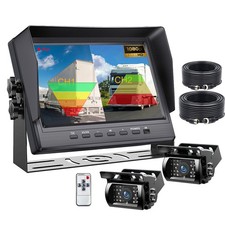 Front Rear View AHD 1080P Backup Camera 7'' Monitor DVR BSD For Caravan Rvs