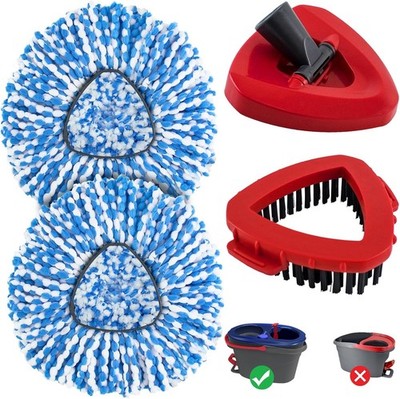 Microfiber Mop Replacement Heads for 2 Tank Cleaning System, 2 Pack