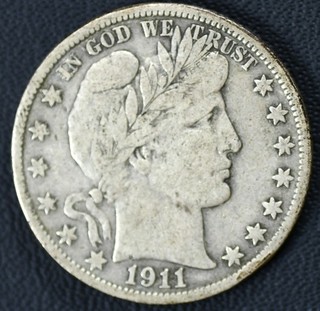 1911S Barber Half Dollar VF