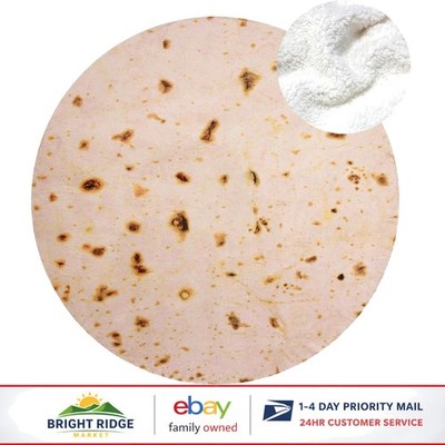 Soft Sherpa Fleece Blanket with Fun Tortilla Print - Perfect for Home Relaxation