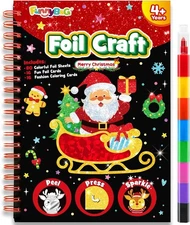FUNNYB&G Foil Art Craft Activity for Kids - Christmas Crafts Gift colorful 