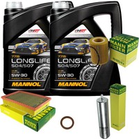 Mann Inspektionspaket 10L Mannol Longlife 504/507 5W-30 FüR BMW E65 E66 E67 740D