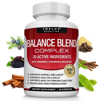 Premium Natural Balance Blend Complex Supplement  Natural 20 Herbs and Vitami...