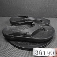 Oofos OOriginal Thong Sandals Shoes Mens Size 10 Black Recovery Comfort