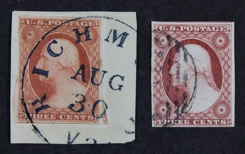 CKStamps: US Stamps Collection Scott#10A 11 3c Washington Used