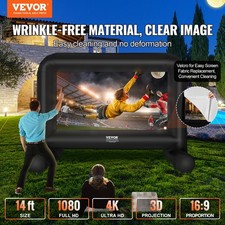 VEVOR Inflatable Movie Screen, 14 FT 168inch Inflatable Projector Screen For Ou