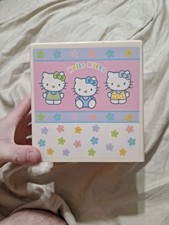 Hello Kitty Tissue Cover Box Holder Plastic Cube Vintage Sanrio