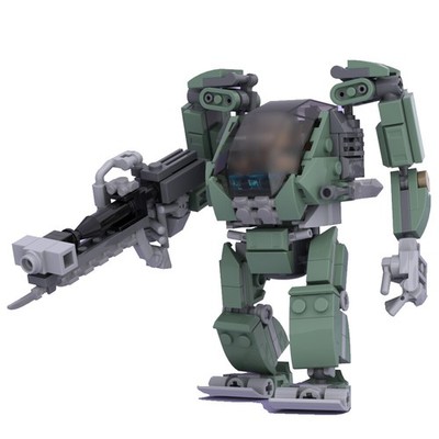 Amplified Mobility Platform AMP Suit Mech with Weapon Articulated Figure 364 Pcs