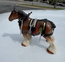 MELBA WARE Clydesdale Horse Figurine Equine Melbaware England Harness Pony