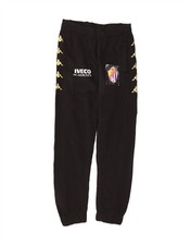 KAPPA Boys Graphic Tracksuit Trousers Joggers 13-14 Years  Black Cotton CU05
