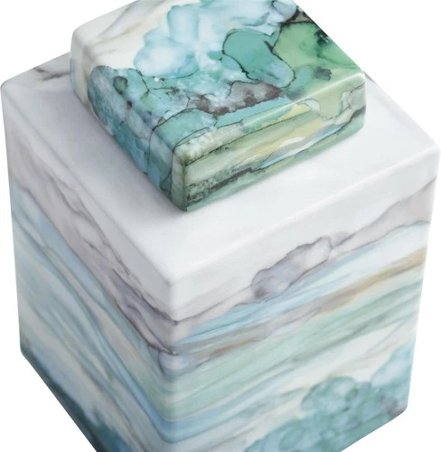 Eclectic Amal Gamation Multi-Color Porcelain Container - Picture 3 of 9